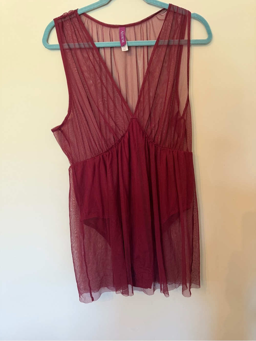 Adore me sheer babydoll lingerie size 0X